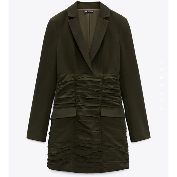 Zara Dresses Nwt Zara Green Blazer Dress Size Medium M Poshmark